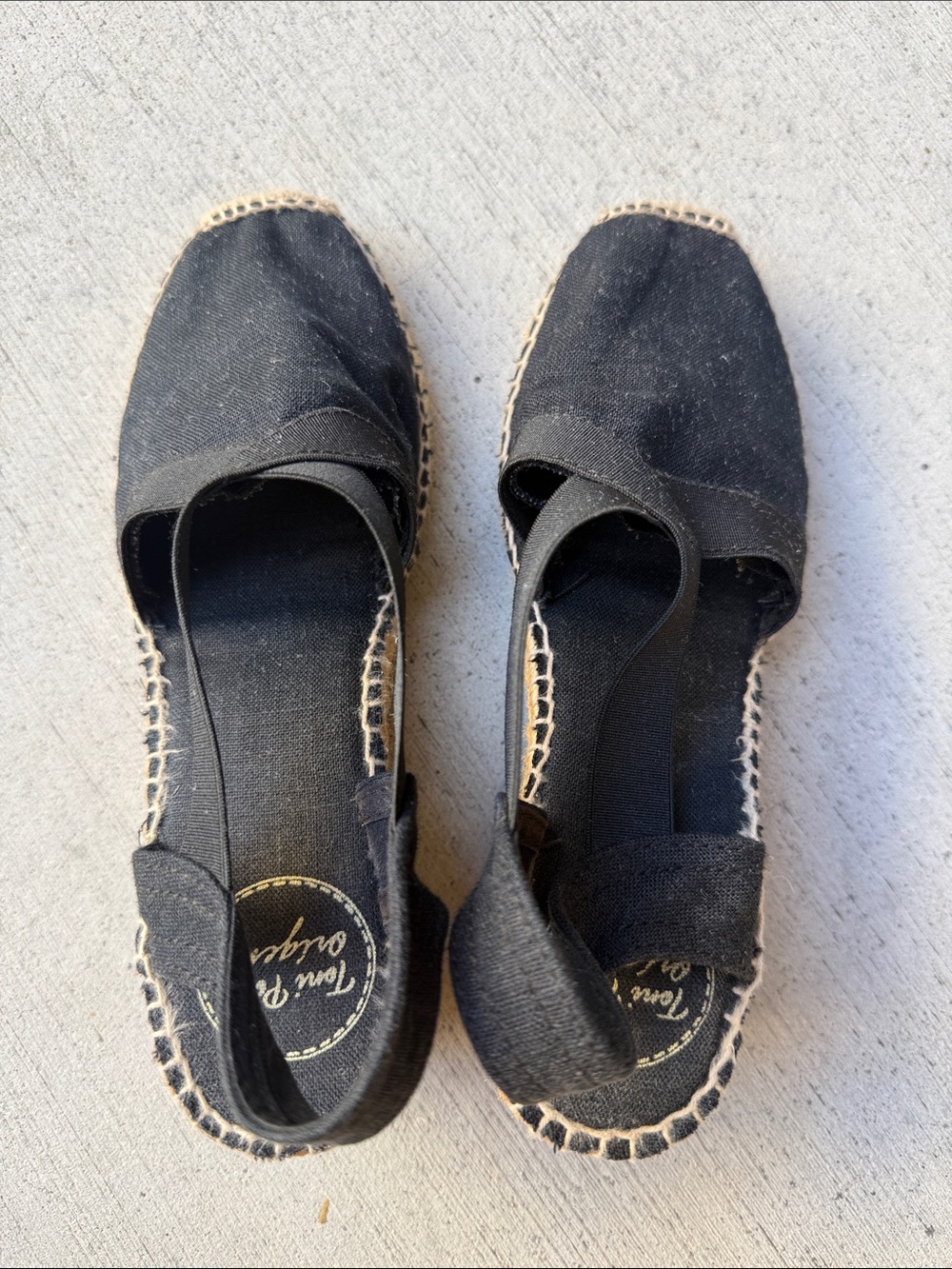 Toni Pons ‘Ter’ Black Slingback Espadrille Sandals – Size 6.5 / EU 37